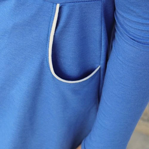 Bio Jersey Stoff Uni Blau Meliert 5 Bio Jersey Stoff Uni Blau Meliert – Bild 5