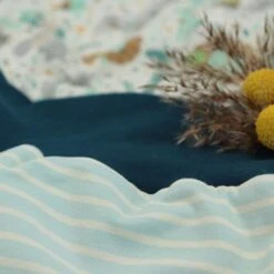 Bio Jersey Stoff Streifen Hellblau Vanille Ringeljersey Stoffonkel -Angebote Stoffbiotop Store hellblau vanille Ringeljersey Stoffonkel Bio Jersey 416 4