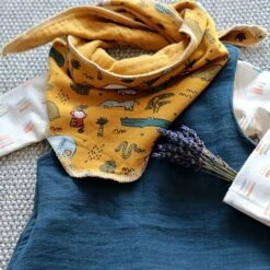 Bio Jersey Safari Animals In Ocker -Angebote Stoffbiotop Store ocker Bio Jersey Safari Animals in 1801 5