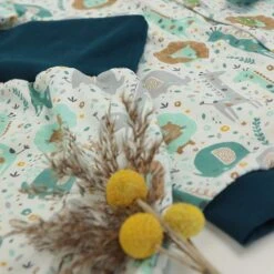 Bio Bündchen Stoff Uni Petrol Blau "water By Night" Stoffonkel -Angebote Stoffbiotop Store petrol blau water by night Stoffonkel 423 4