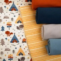 Bio Jersey Motiv Abenteuercamp Von Stoffonkel -Angebote Stoffbiotop Store von Stoffonkel Bio Jersey Motiv Abenteuercamp 982 4