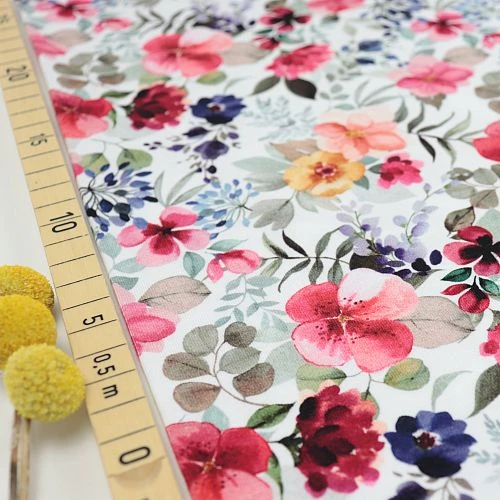 Angebote Stoffbiotop Store 35 Angebote Stoffbiotop Store -Angebote Stoffbiotop Store Bio Jersey digital Flowers in weiss 2142 0